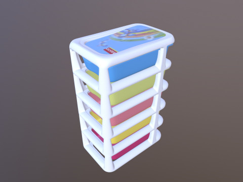 Tiroir de bureau organisateur en plastique Modèle 3D