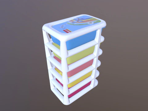 Plastic Organizer Desktop Drawer 3D Model