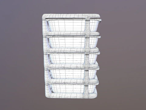 Plastic Organizer Desktop Drawer 3D Model