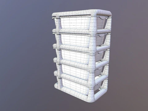 Plastic Organizer Desktop Drawer 3D Model