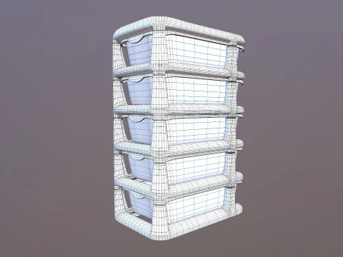 Plastic Organizer Desktop Drawer 3D Model
