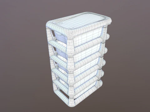 Plastic Organizer Desktop Drawer 3D Model