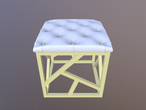 Nowoczesna pikowana ławka Model 3D