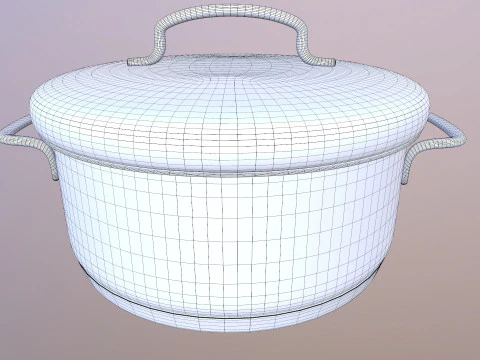 D&uuml;d&uuml;kl&uuml; tencere 3D Model