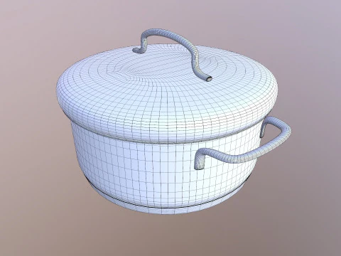 D&uuml;d&uuml;kl&uuml; tencere 3D Model