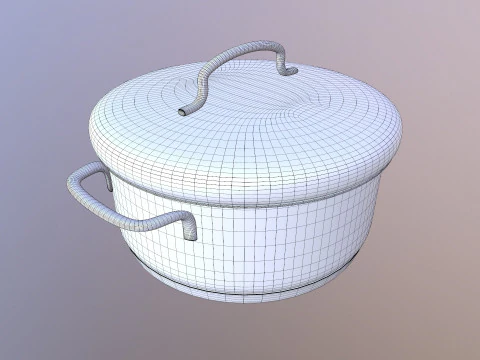 D&uuml;d&uuml;kl&uuml; tencere 3D Model