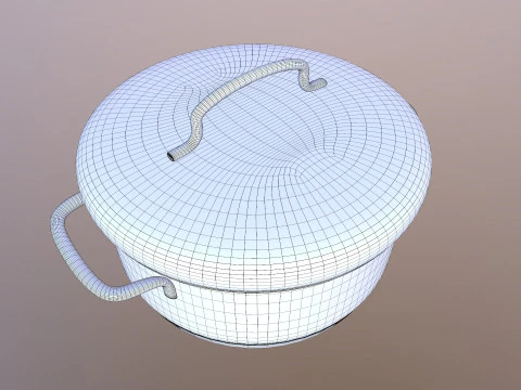 D&uuml;d&uuml;kl&uuml; tencere 3D Model