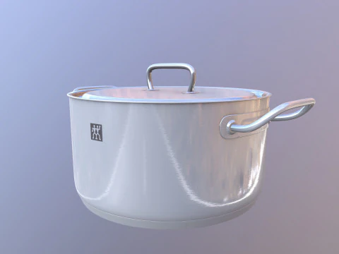 Stainless Steel Cookware 3D Model