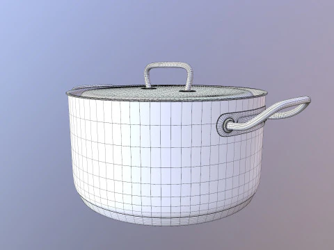 Stainless Steel Cookware 3D Model