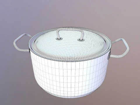 Stainless Steel Cookware 3D Model
