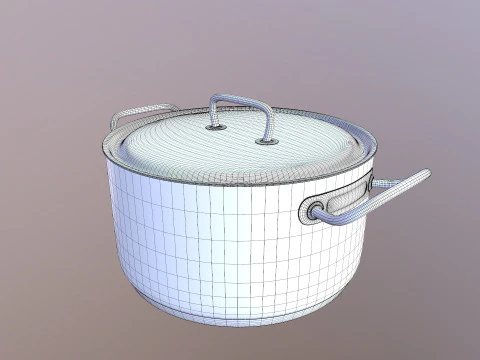 Stainless Steel Cookware 3D Model