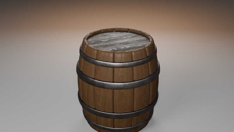 Wooden barrel 3D Модель .c4d .max .obj .3ds .fbx .stl .blend 