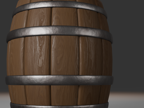 Wooden barrel 3D Модель