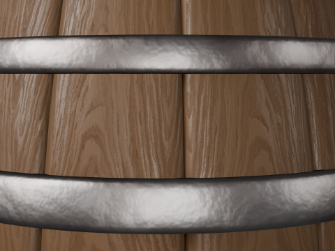 Wooden barrel 3D Модель