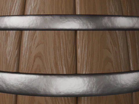 Wooden barrel 3D Model