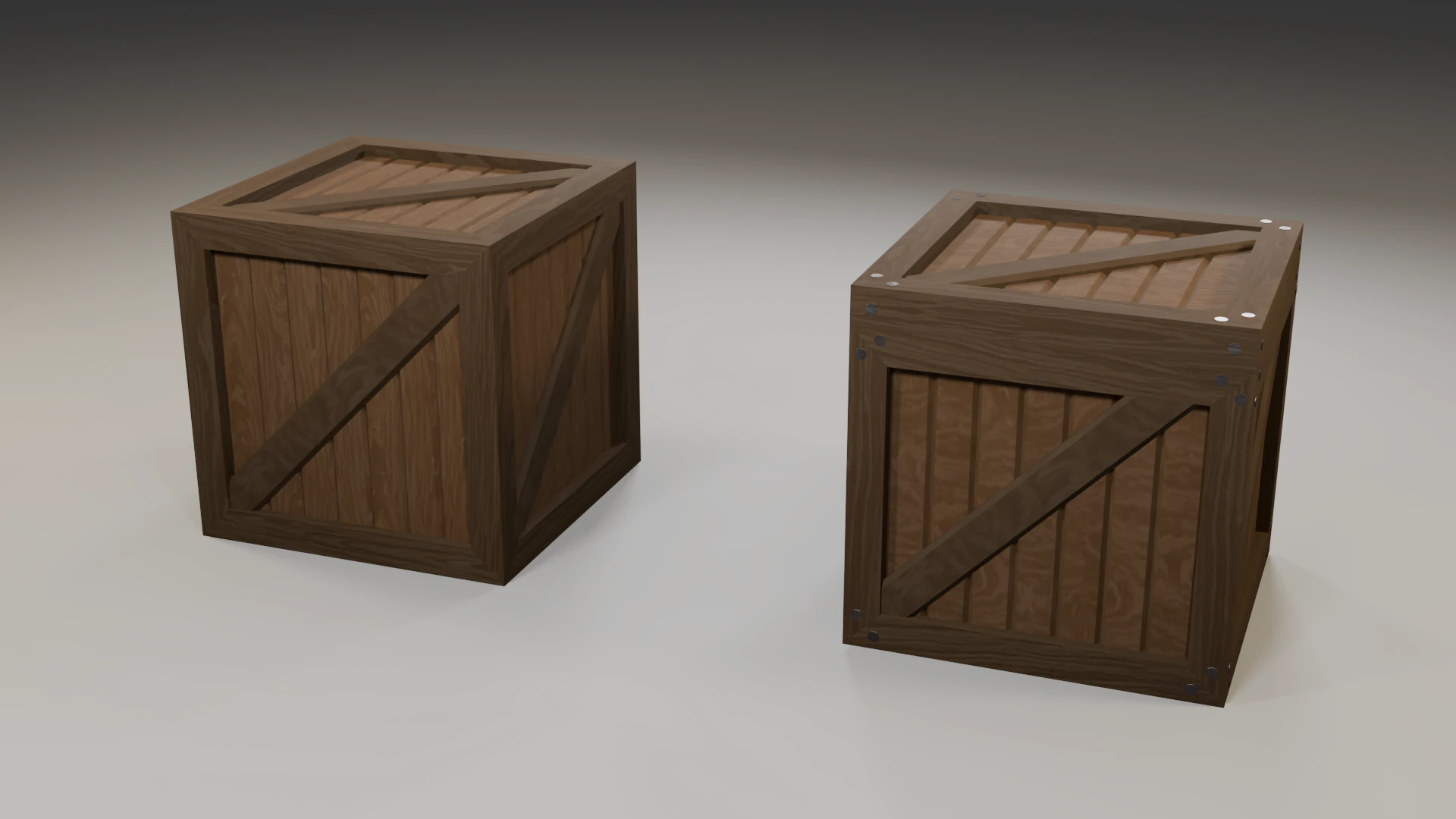 Wooden boxes 3D Model .c4d .max .obj .3ds .fbx .stl .blend 