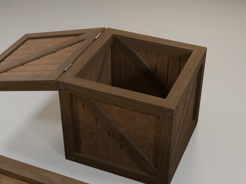 Wooden boxes 3D Model