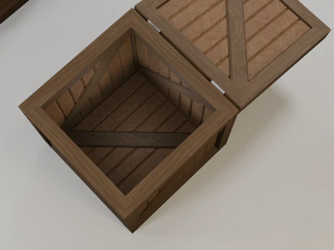 Wooden boxes 3D Model