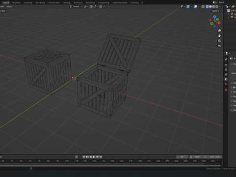 Wooden boxes 3D 模型