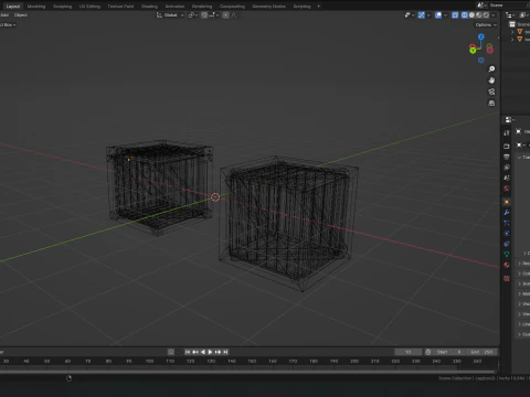 Wooden boxes 3D Model