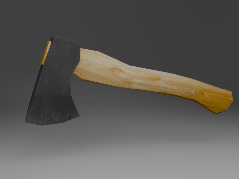 Wooden axe Modèle 3D