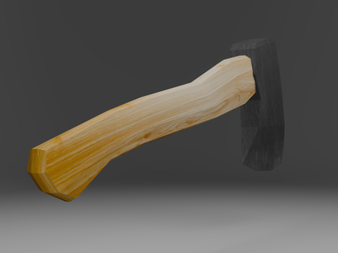 Wooden axe Modelo 3D