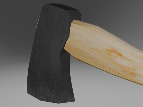Wooden axe Modelo 3D