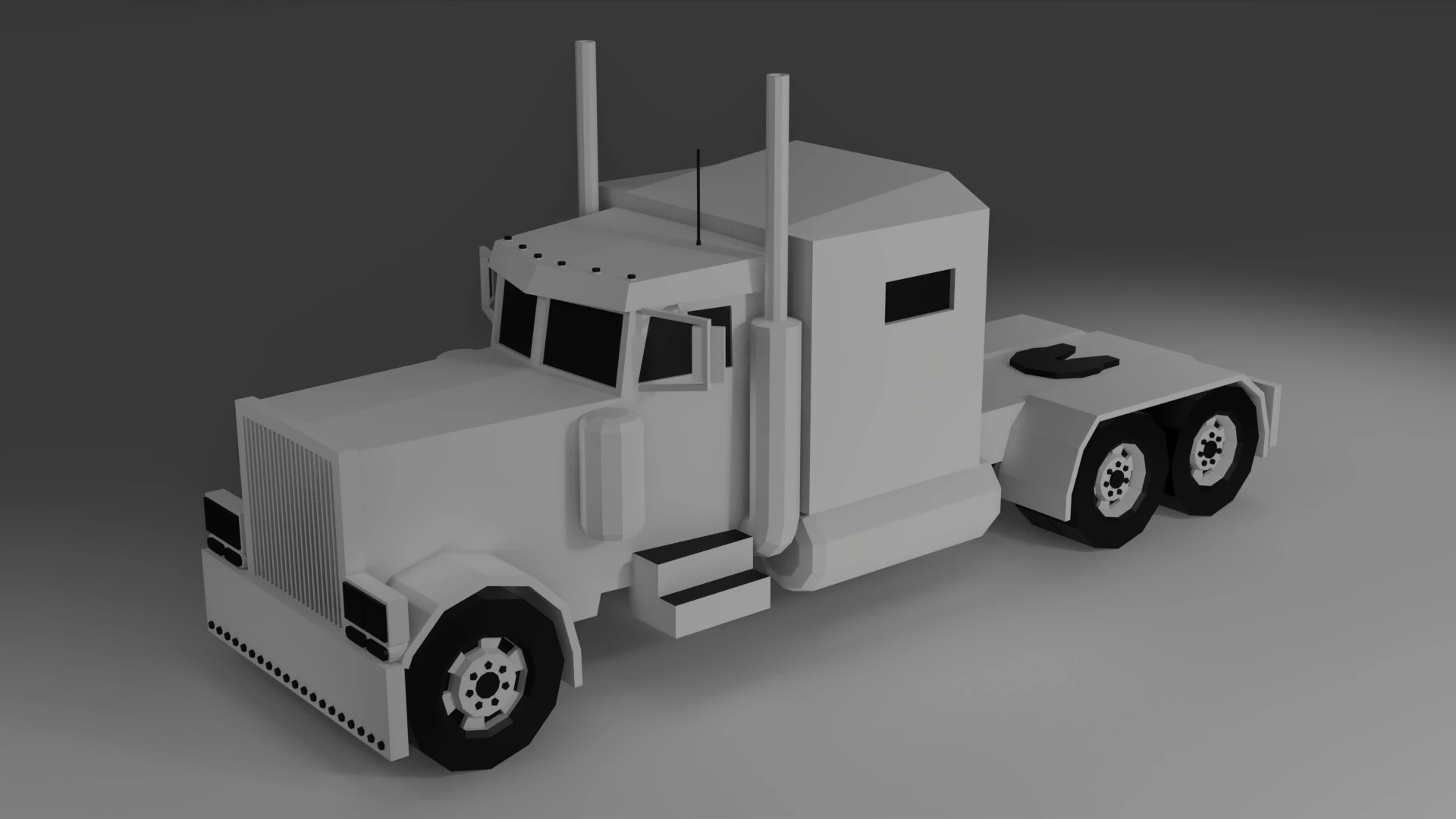 Low poli truck 3D Model .c4d .max .obj .3ds .fbx .stl .blend 