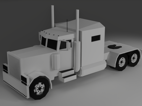 Low poli truck 3D Model