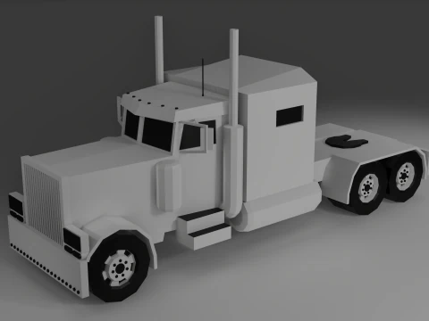 Caminh&atilde;o baixo poli Modelo 3D