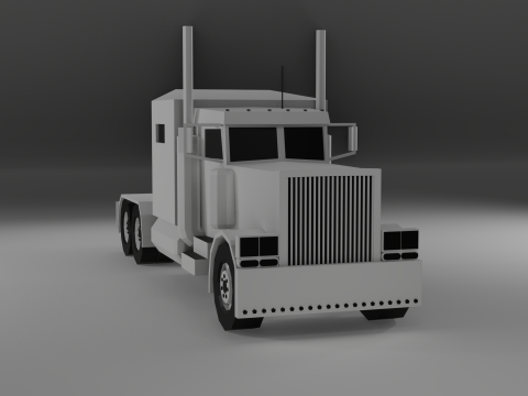 Low poli truck Modèle 3D