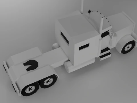Low poli truck 3D Model