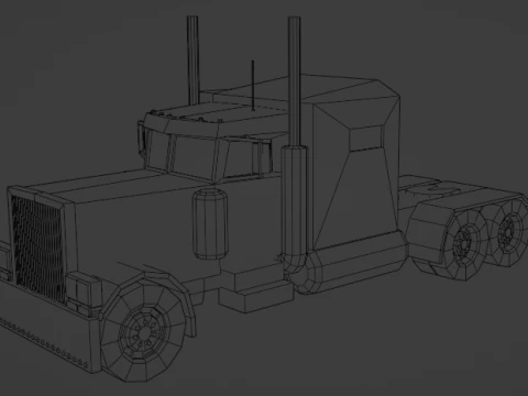 Low poli truck 3D Model