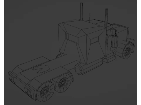 Low poli truck 3D Model