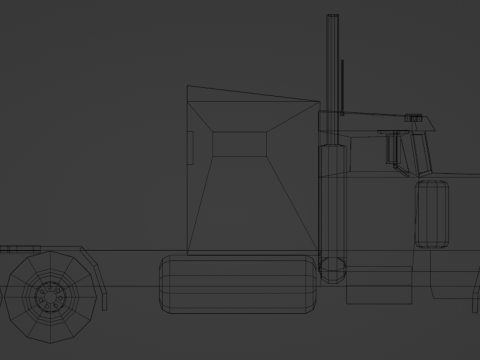 Low poli truck Modèle 3D