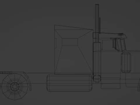 Low poli truck 3D Model