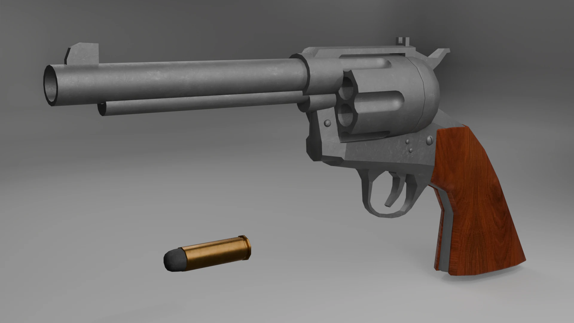 Revolver 3D Model .c4d .max .obj .3ds .fbx .stl .blend 