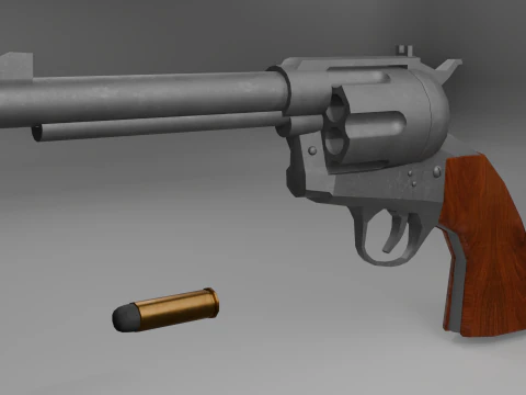 Revolver Modèle 3D
