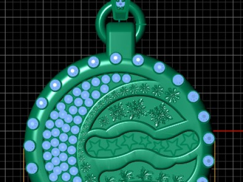 PRECIOUS MOON AND STAR CHARM PENDANT 3D PRINTABLE MODEL Modèle 3D