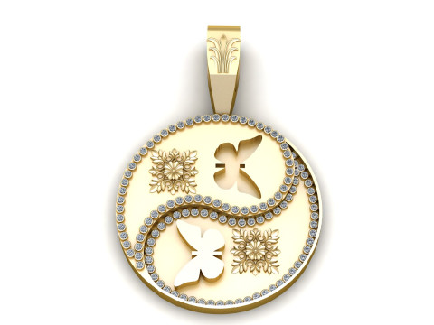 PRECIOUS MOON AND STAR CHARM PENDANT 3D PRINTABLE MODEL 3D Model
