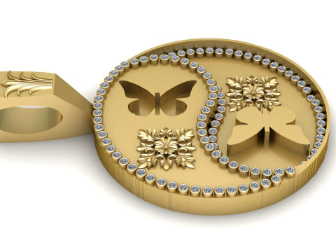 PRECIOUS MOON AND STAR CHARM PENDANT 3D PRINTABLE MODEL Model 3D