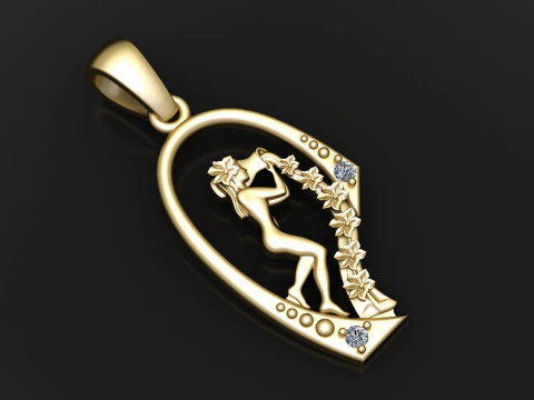 WISIOREK DZIEWCZYNA WODNA MODEL DO WYDRUKU 3D Model 3D