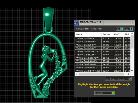 WATER GIRL PENDANT 3D PRINTABLE MODEL 3D Model
