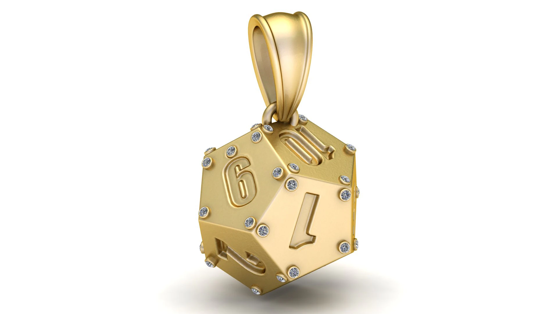 HEXAGON SHAPE DICE PENDANT 3D PRINTABLE MODEL 3D Model .c4d .max .obj .3ds .fbx .stl .blend 