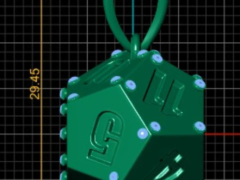 HEXAGON SHAPE DICE PENDANT 3D PRINTABLE MODEL 3D Model