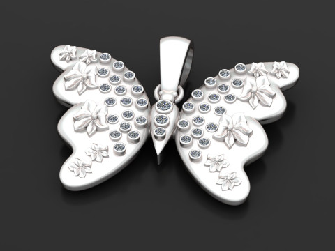 BUTTERFLY INSECT PENDANT 3D PRINTABLE MODEL 3D Model
