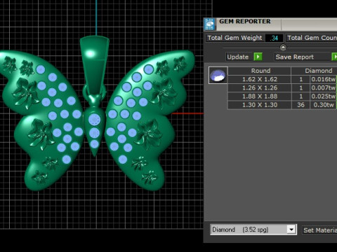 BUTTERFLY INSECT PENDANT 3D PRINTABLE MODEL 3D Model