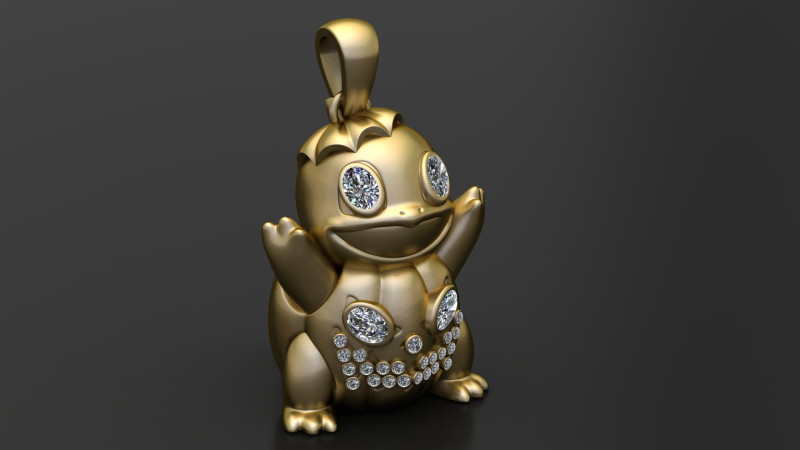 POKEMON TURTLE PENDANT 3D PRINTABLE MODEL Model 3D .c4d .max .obj .3ds .fbx .stl .blend 