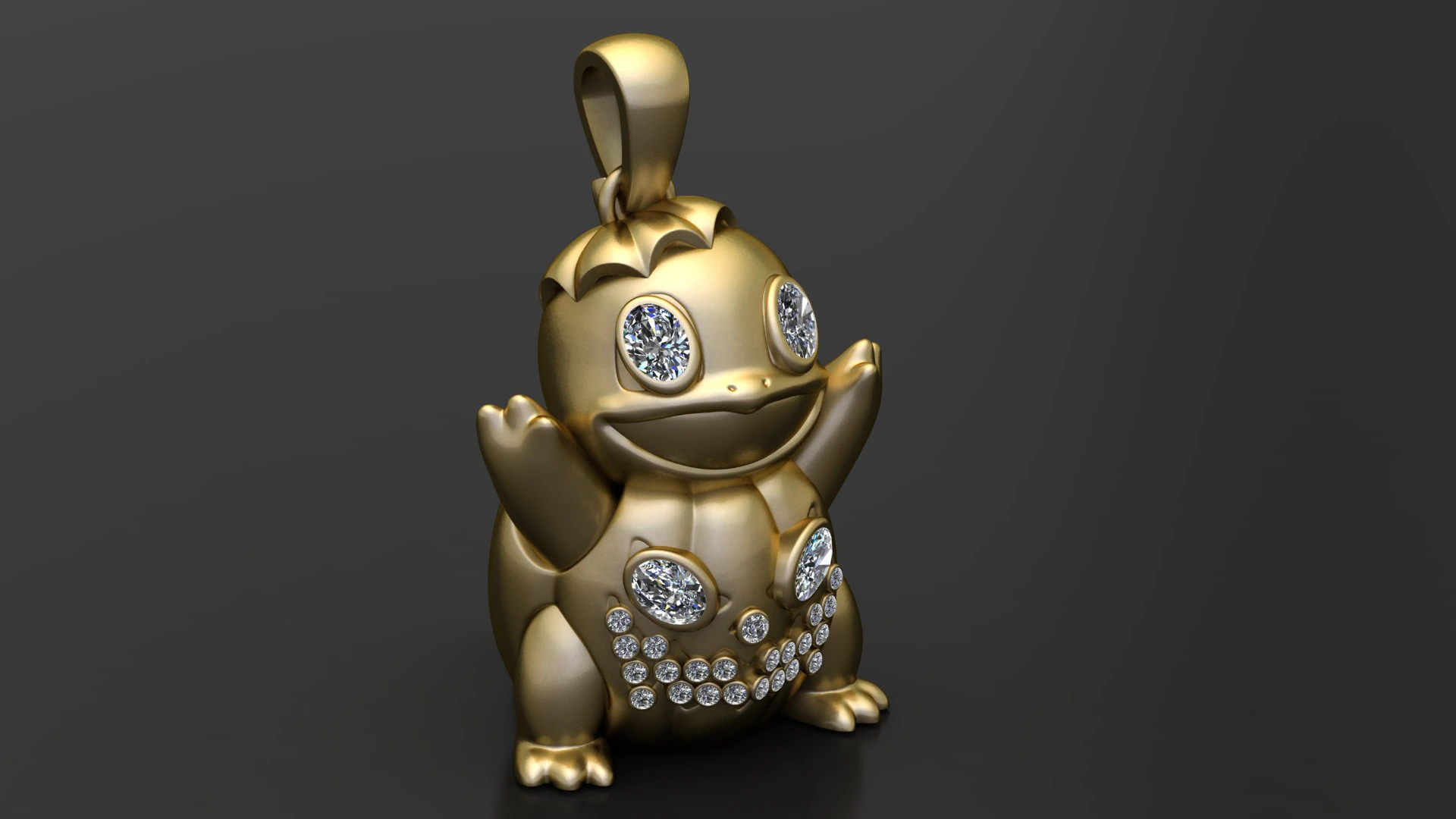 POKEMON TURTLE PENDANT 3D PRINTABLE MODEL 3D Model .c4d .max .obj .3ds .fbx .stl .blend 