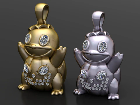 POKEMON TURTLE PENDANT 3D PRINTABLE MODEL 3D Model